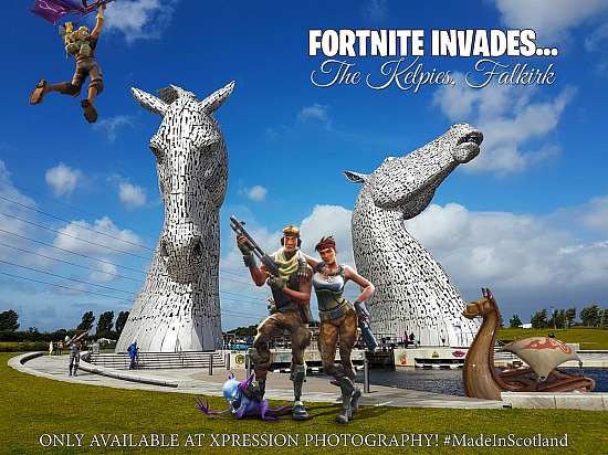 Fortnite Invades - The Kelpies